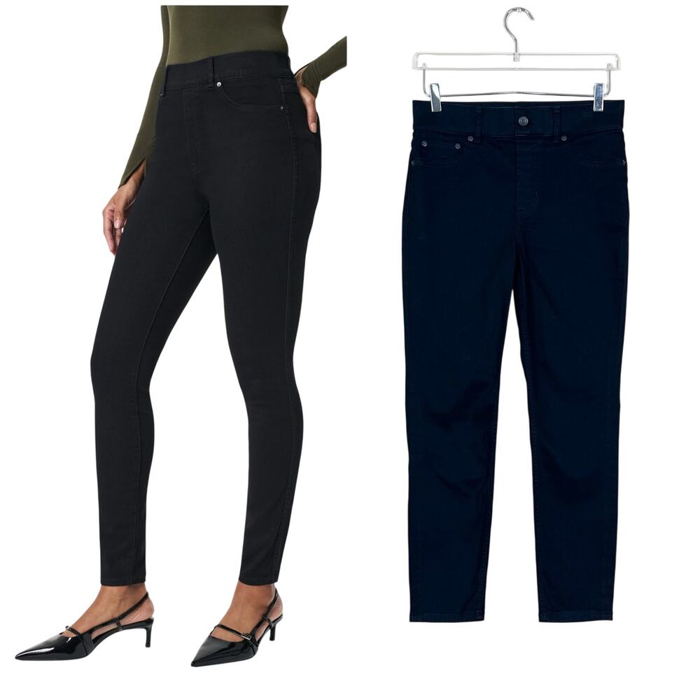 Spanx | Black Ankle Tummy Control High Rise Skinny Pants Jeggings Jeans Medium M